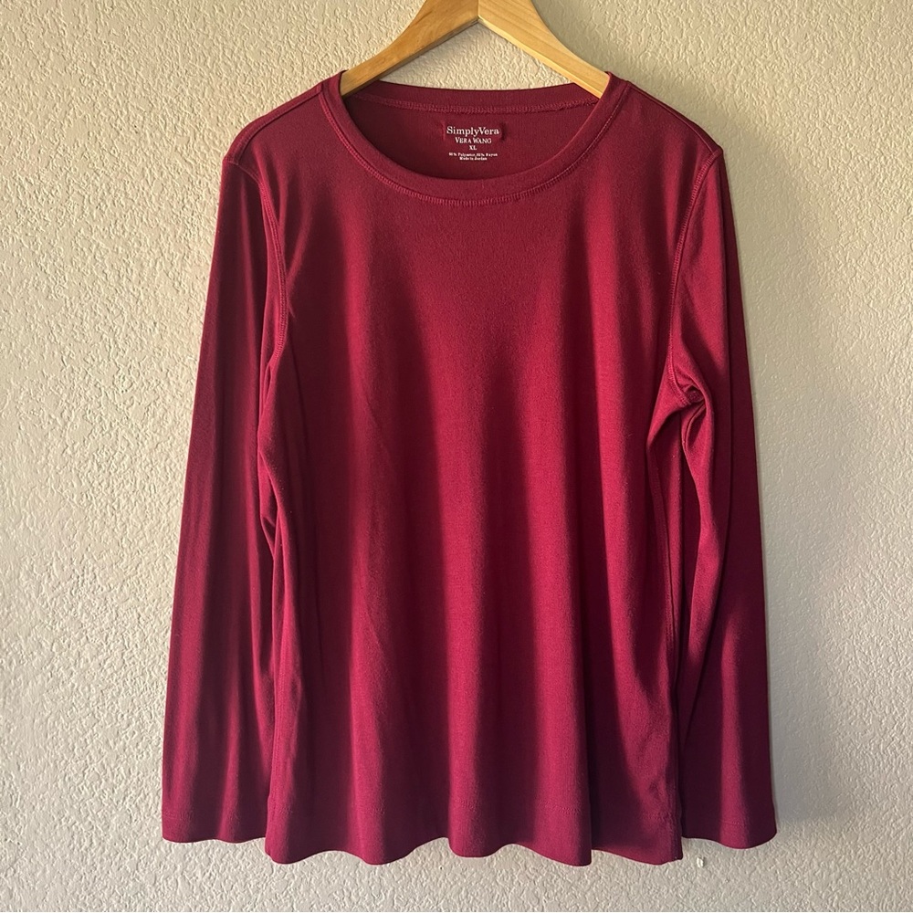 SIMPLY VERA VERA WANG LONG SLEEVE TOP